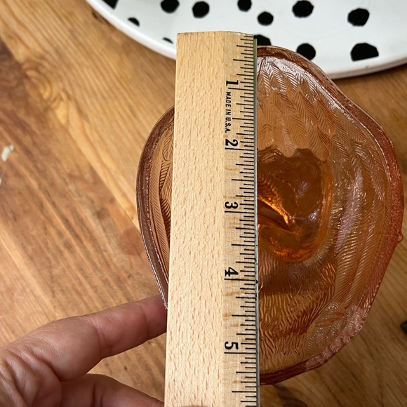 Dining Pink Rooster Candy Dish Carnival Glass Poshmark